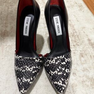 Steve Madden Black and White Patterned Heels